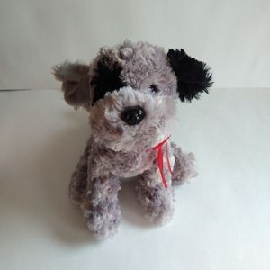 Dan Dee Gray Swirl Puppy Dog with Black Eye Spot 12" Plush